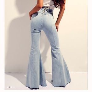 Free people lace up flares